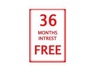  36 months interest free 