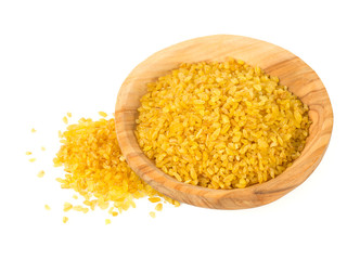 bulgur cereal isolated on white