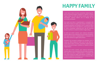 Happy Family Spending Time Together Concept Vector