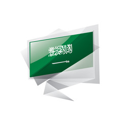 Saudi Arabia flag, vector illustration on a white background