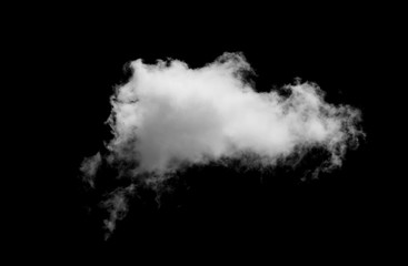 White cloud with  black background