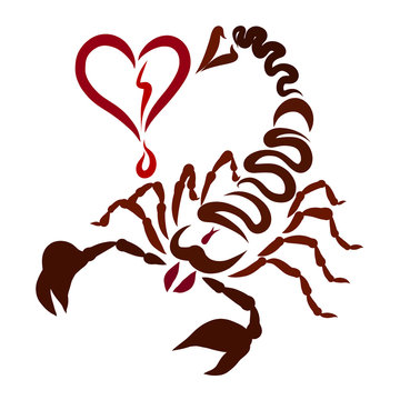The sting of a scorpion comes right into the heart, feelings and health