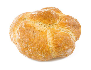 fresh bread isolated on white background