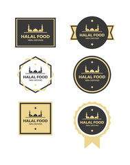 Halal food label, sign, symbol