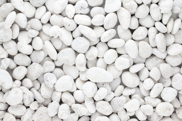 White pebbles stone texture and background 