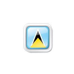 Saint Lucia flag, vector illustration on a white background