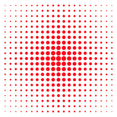 red dots texture background on white background in pop art style