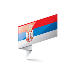 Serbia flag, vector illustration on a white background