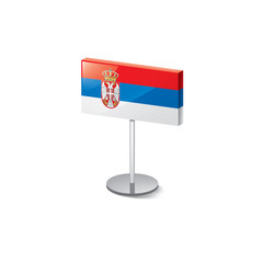 Serbia flag, vector illustration on a white background