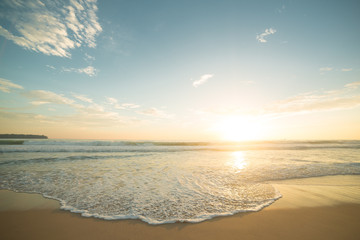 Golden hour on the beach