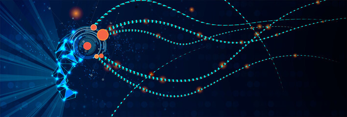 Conceptual technology illustration of artificial intelligence