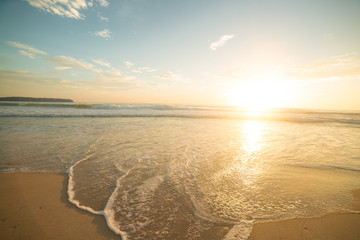 Golden hour on the beach
