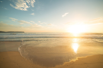 Golden hour on the beach