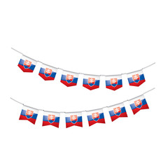 Obraz premium Slovakia flag, vector illustration on a white background