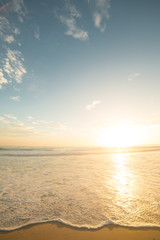 Golden hour on the beach