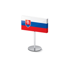 Slovakia flag, vector illustration on a white background