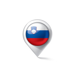 Fototapeta premium Slovenia flag, vector illustration on a white background
