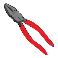 Plier Flat Color Vector