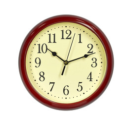 quartz wall clock on a white background