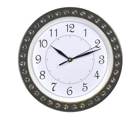 quartz wall clock on a white background