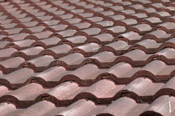 Old roof tiles texture abstract background