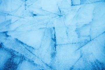 Blue Ice Texture Background with Crystal Surface