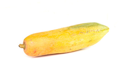 Ripe papaya isolated on a white background