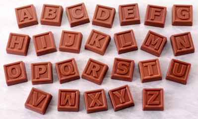 CHOCOLATE ALPHABET
