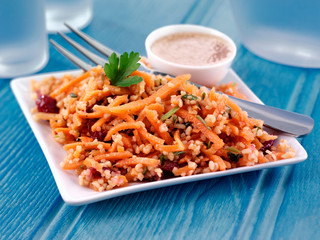 CARROT AND COUS COUS VINAIGRETTE SALAD
