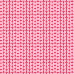Seamless knitted background. Natural material fabric. Pink backdrop