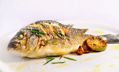 fresh fish on a plate