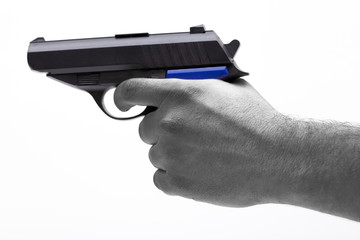 gun on the white background