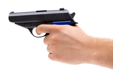 gun on the white background