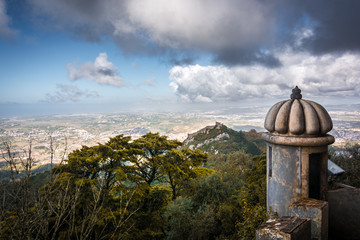 Fototapeta na wymiar Le château des Maures (Castelo dos Mouros) de Sintra - Sintra Portugal
