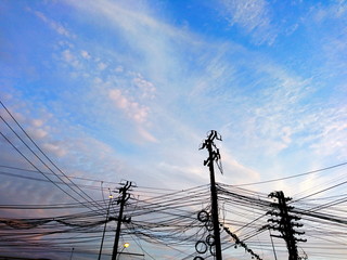 Electric pole wire line cable post