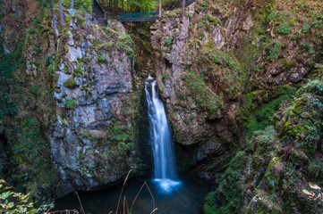 Waterfall Wilczka. Miedzygorze. Sudety Mountains. Poland