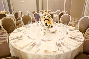 Luxury wedding setting for wedding
