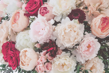 Background with multicolored flowers