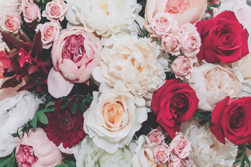 Background with multicolored flowers