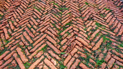 Ancient Wall paper form Brick Ayutthaya