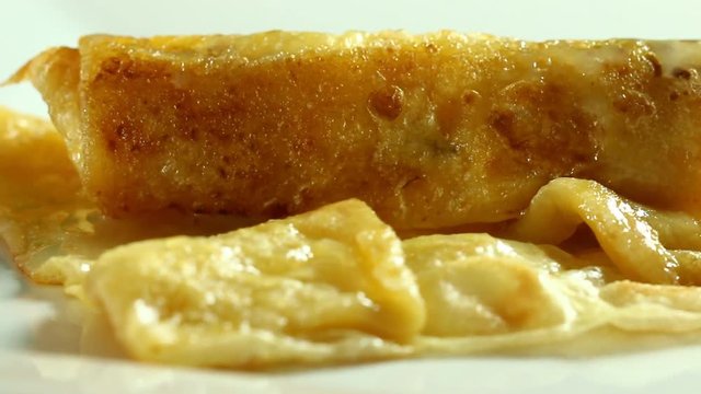 Close up roti or Indian food made of flour, street food
