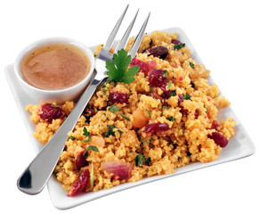 MOROCCAN COUS COUS SALADWITH VINAIGRETTE CUT OUT