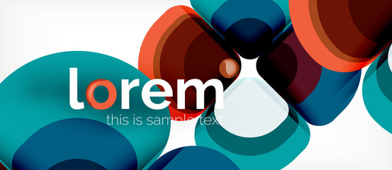 Round triangles geometric shapes composition