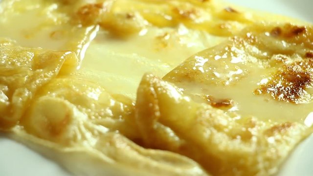 Close up roti or Indian food made of flour, street food
