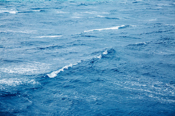 Rapid sea while sailing ship. Wonderful natural background.