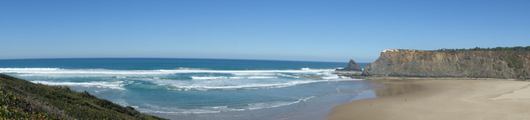 Panoramic view of Atlantic Coastline in Portugal