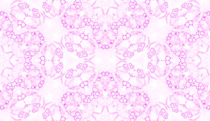Pink seamless pattern. Amusing delicate soap bubbl
