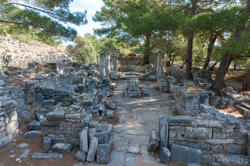Priene, ancient city of Ionia about 0 km north of the Menderes (Maeander) River and 16 km inland from the Aegean Sea, in southwestern Turkey. 