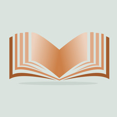 Book signs and symbols flat education concept.