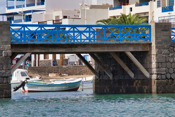 Fototapeta na wymiar Boats on Marina de Lanzarote